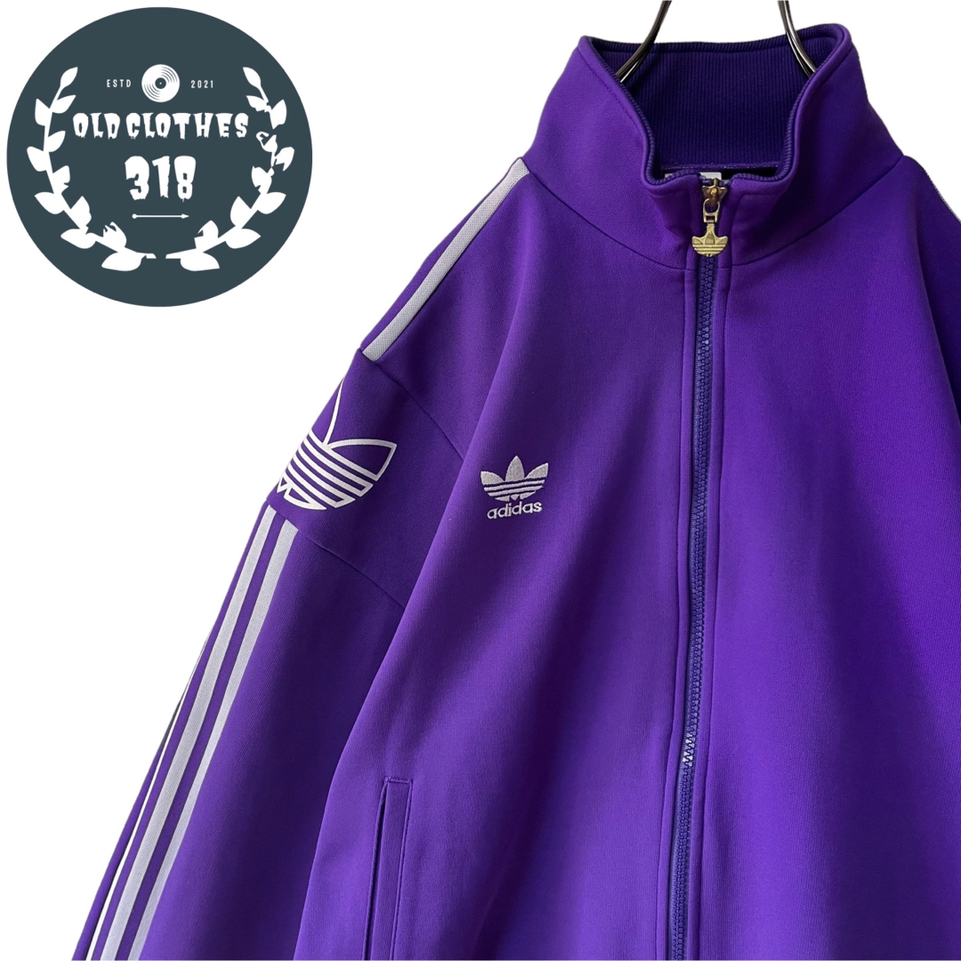 【ADIDAS】アディダス 90s デサント期 トラックJKT 日本製 パープル