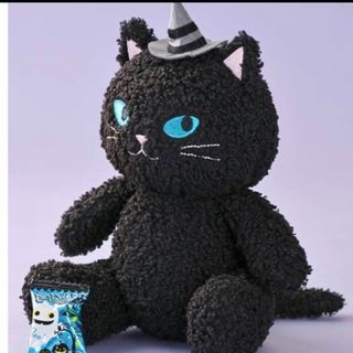 カルディ(KALDI)の新品　カルディ　ハロウィン　黒猫　ぬいぐるみ　飴つき　ねこ(キャラクターグッズ)