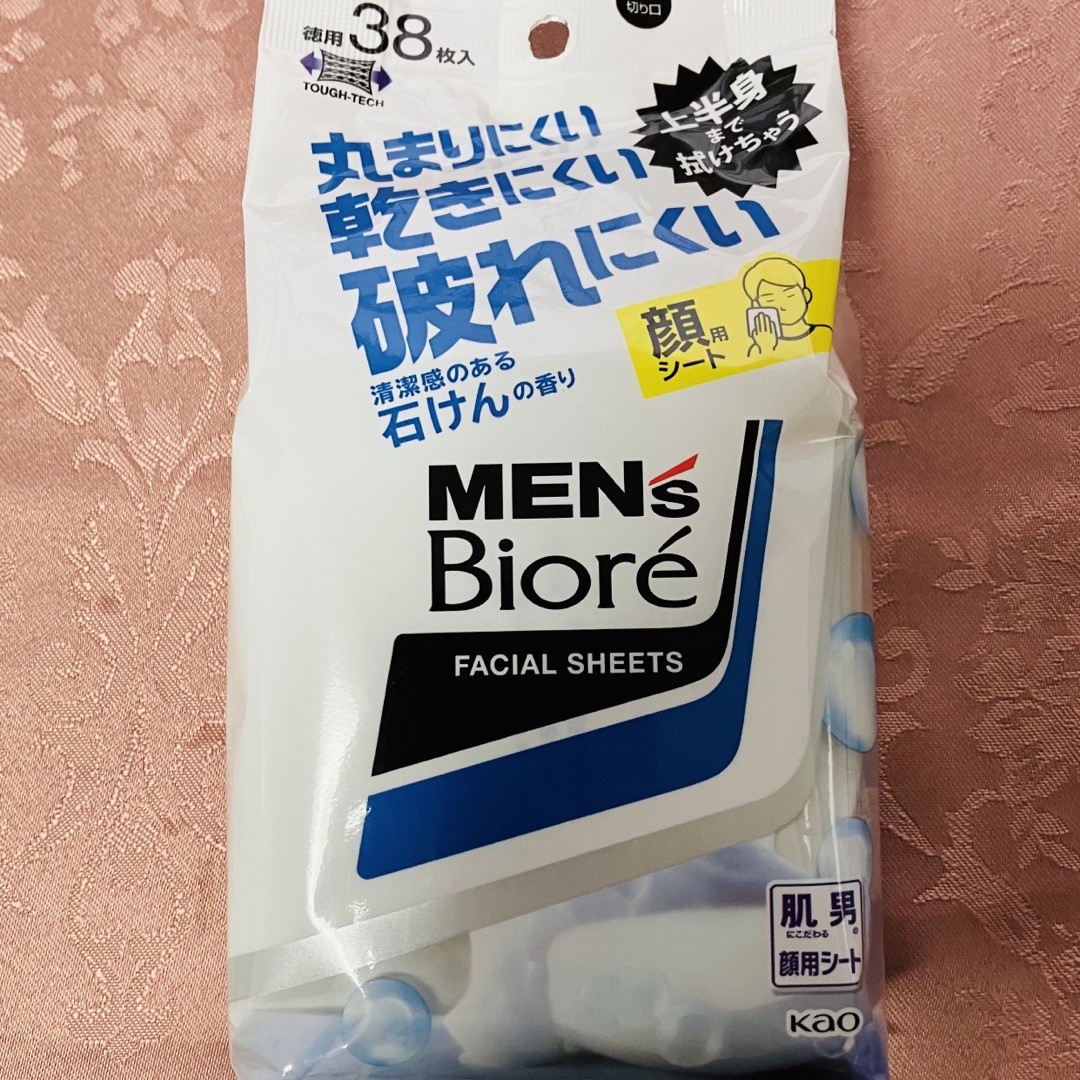 Biore(ビオレ)の[大容量]メンズビオレ　洗顔シート　石けんの香り38枚×４ P コスメ/美容のボディケア(制汗/デオドラント剤)の商品写真