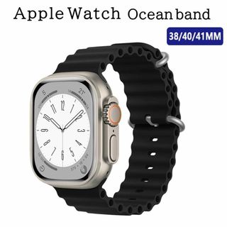 アップルウォッチ(Apple Watch)のApple Watch バンド ＃1 ブラック オーシャンバンド M(その他)