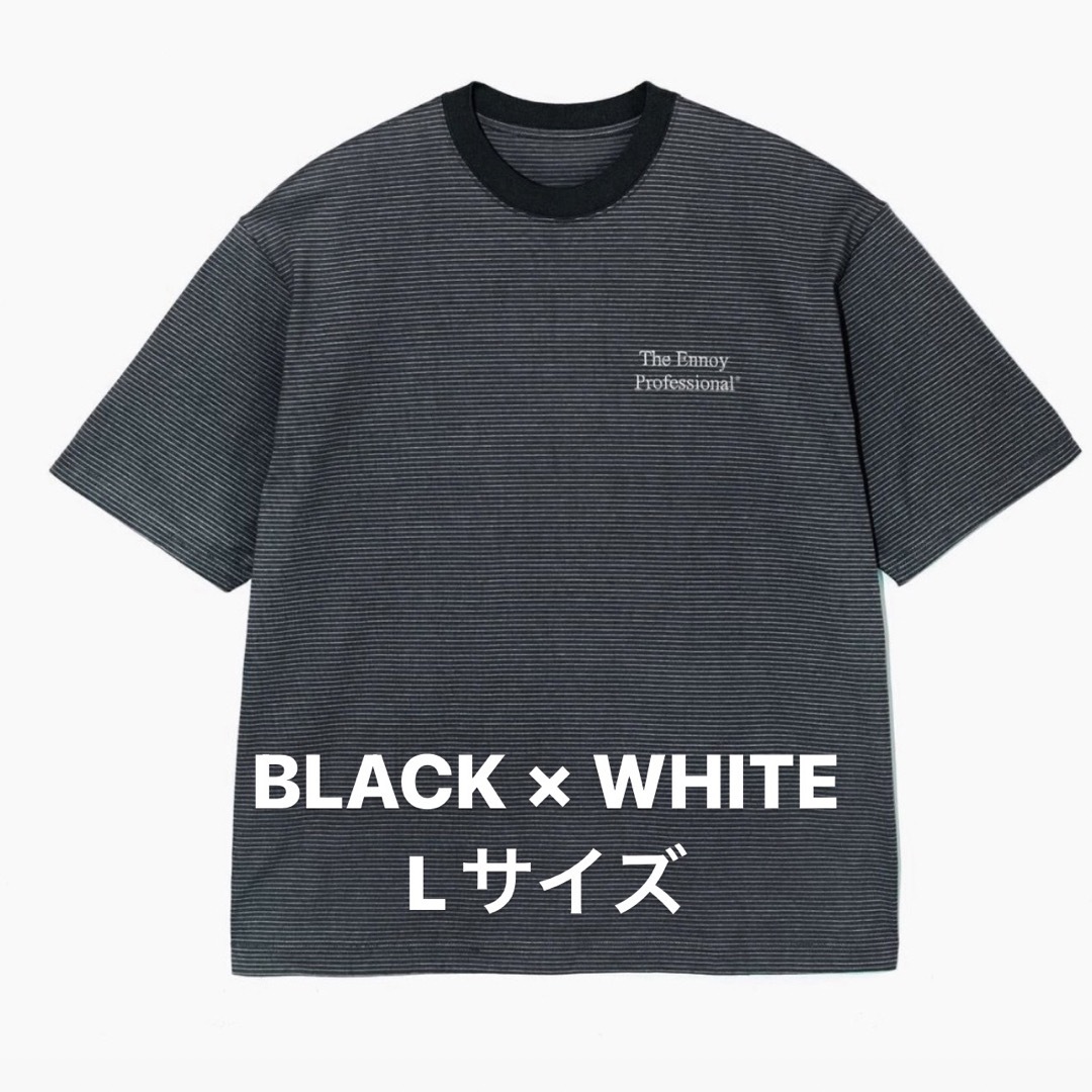 ennoy S/S BODER T-SHIRT BLACK × WHITE L