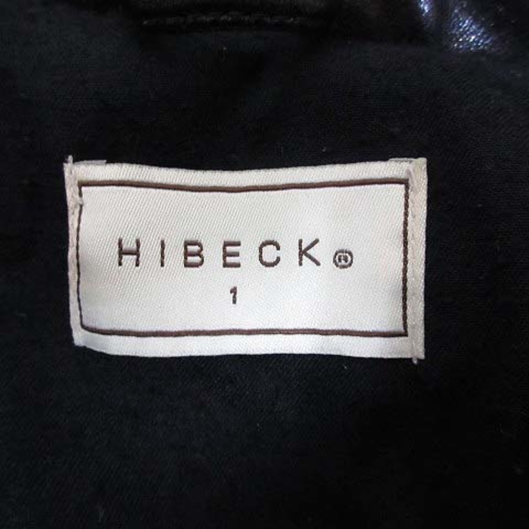 ハイベック HIBECK ラムレザー ライダース ジャケット 1 黒 ブラック
