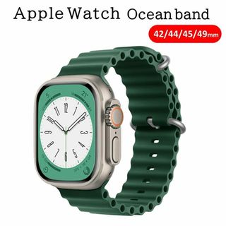 アップルウォッチ(Apple Watch)のApple Watch バンド ＃5 グリーン オーシャンバンド L(ラバーベルト)