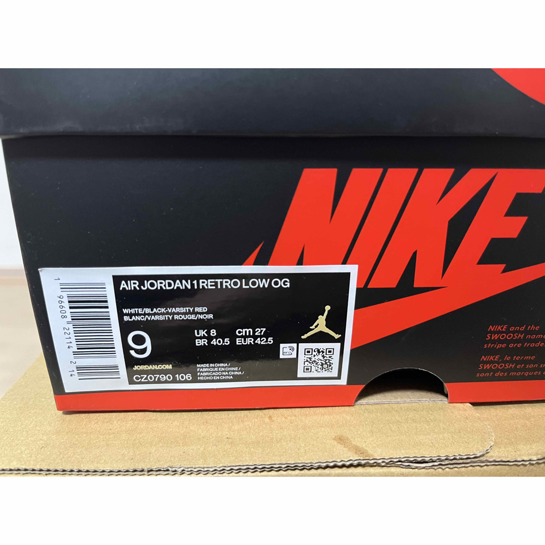 NIKE AIR JORDAN1 LOW OG BLACK  TOE靴/シューズ