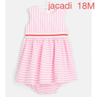 Jacadi - jacadi ピンクボーダーワンピース 18M 24M ジャカディ 81 80