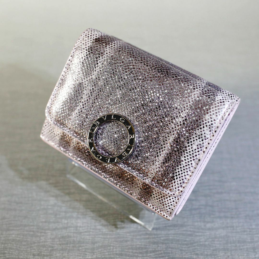 BVLGARI - 【美品 送料込み】ブルガリ  カルングスキン ピンク 財布