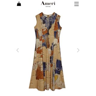 アメリヴィンテージ(Ameri VINTAGE)の最終価格　UND GYPSUM ART DRESS ノースリーブワンピースのみ(ロングワンピース/マキシワンピース)