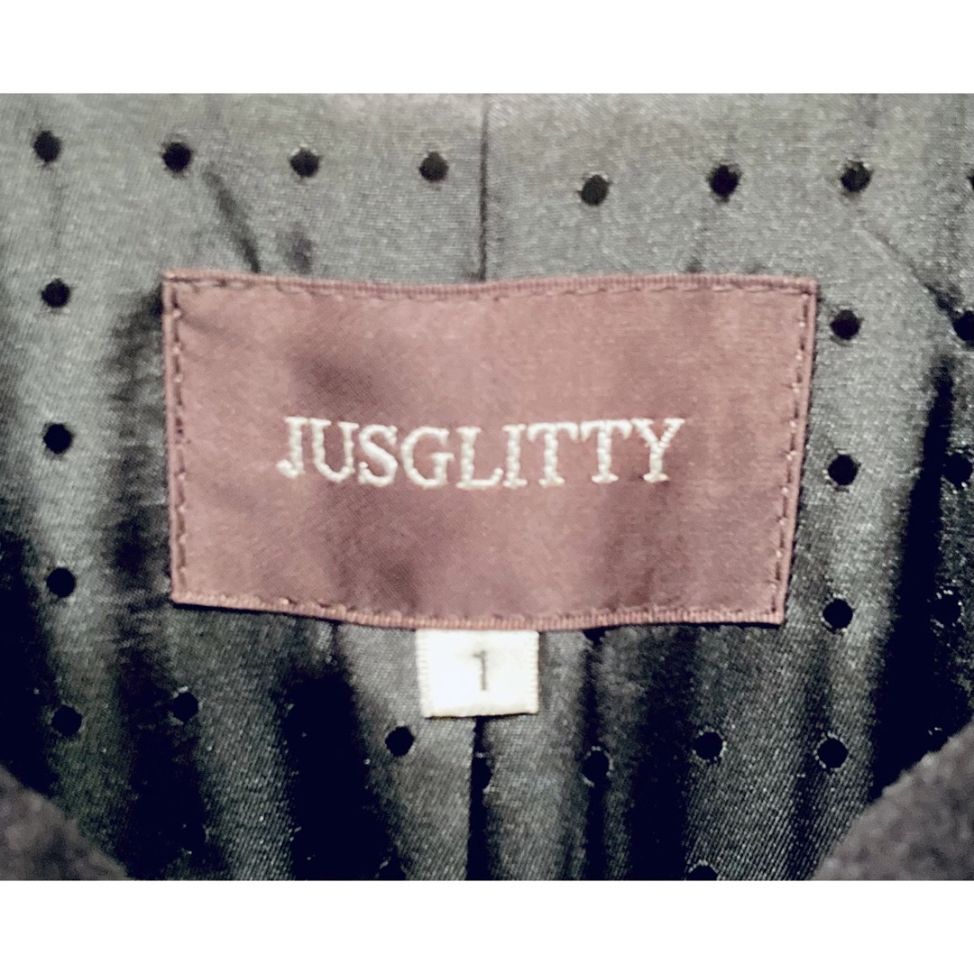 JUSGLITTY(ジャスグリッティー)のJUSGLITTY(ジャスグリッティー) コート♡アンゴラ＆ウール 黒 レディースのジャケット/アウター(ロングコート)の商品写真