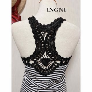 イング(INGNI)の新品デッドストック●INGNI●背中レース編み●ロングワンピース●マキシ丈(ロングワンピース/マキシワンピース)