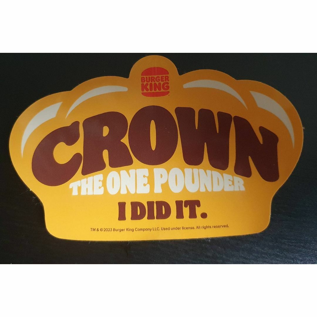 バーガーキング クラウン ザ・ワンパウンダー オリジナルステッカー キッズ/ベビー/マタニティのおもちゃ(その他)の商品写真