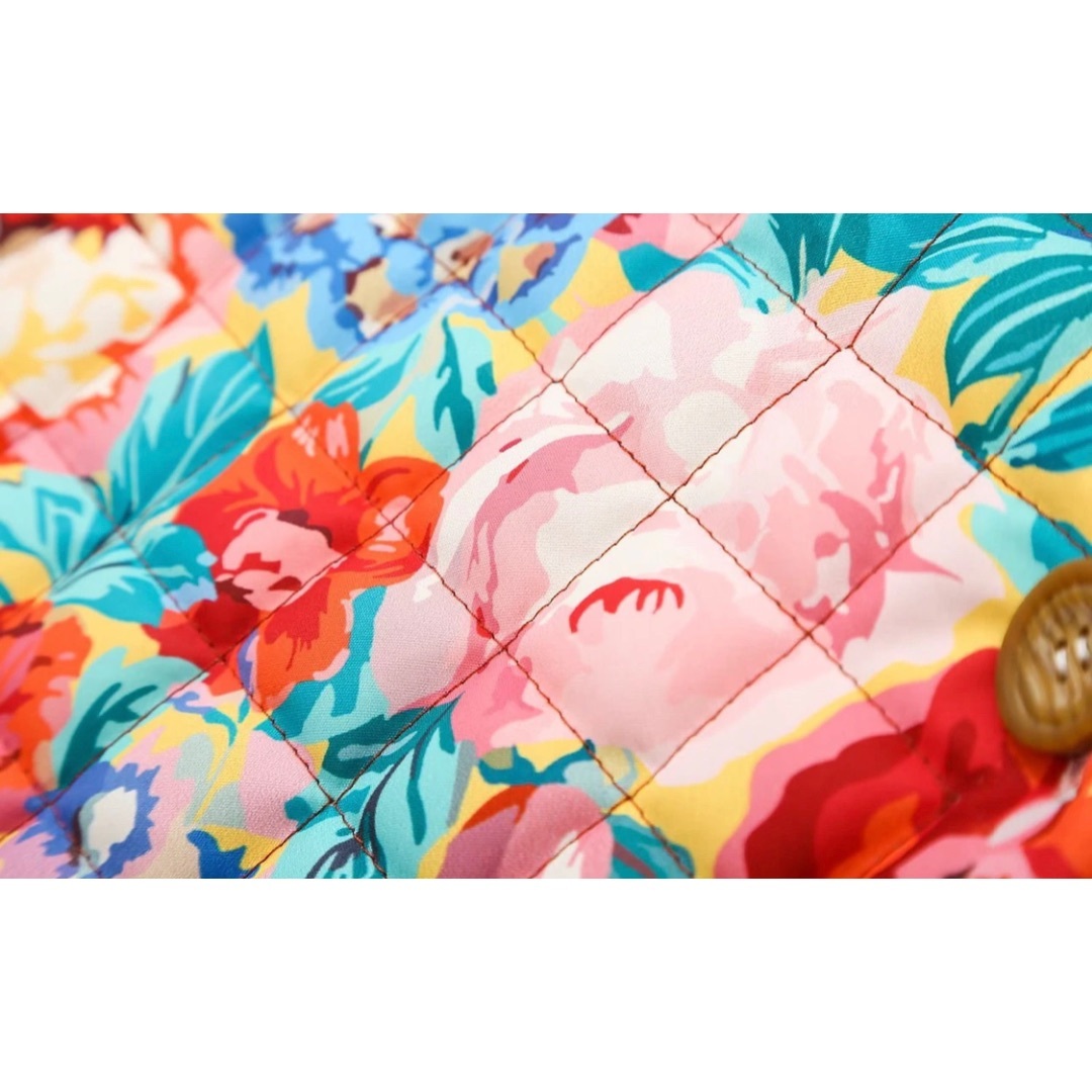 🧡9月新作🍄12032◆フラワー 花柄 ジャケット レディースのジャケット/アウター(ナイロンジャケット)の商品写真