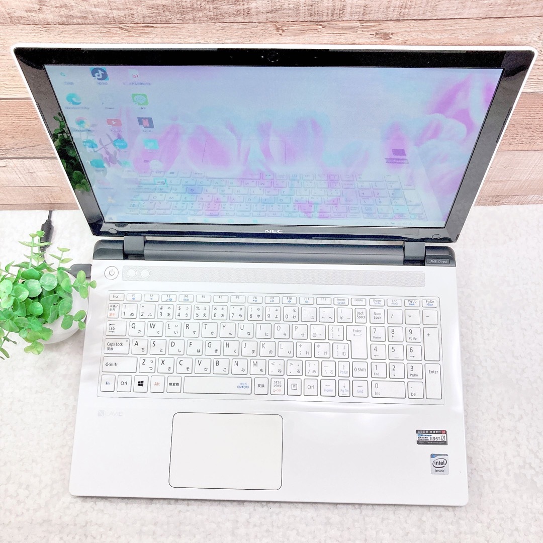 NEC - 薄型❣️NEC✨白ノートパソコン✨大容量500GB❣WEBカメラ