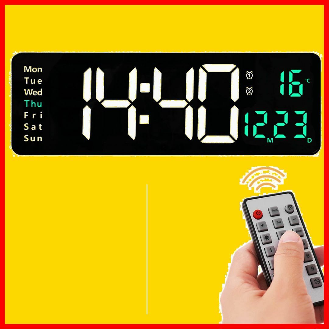 置時計【特価セール】Danmukeji 壁掛け時計 16インチ 大型 LED デジタル
