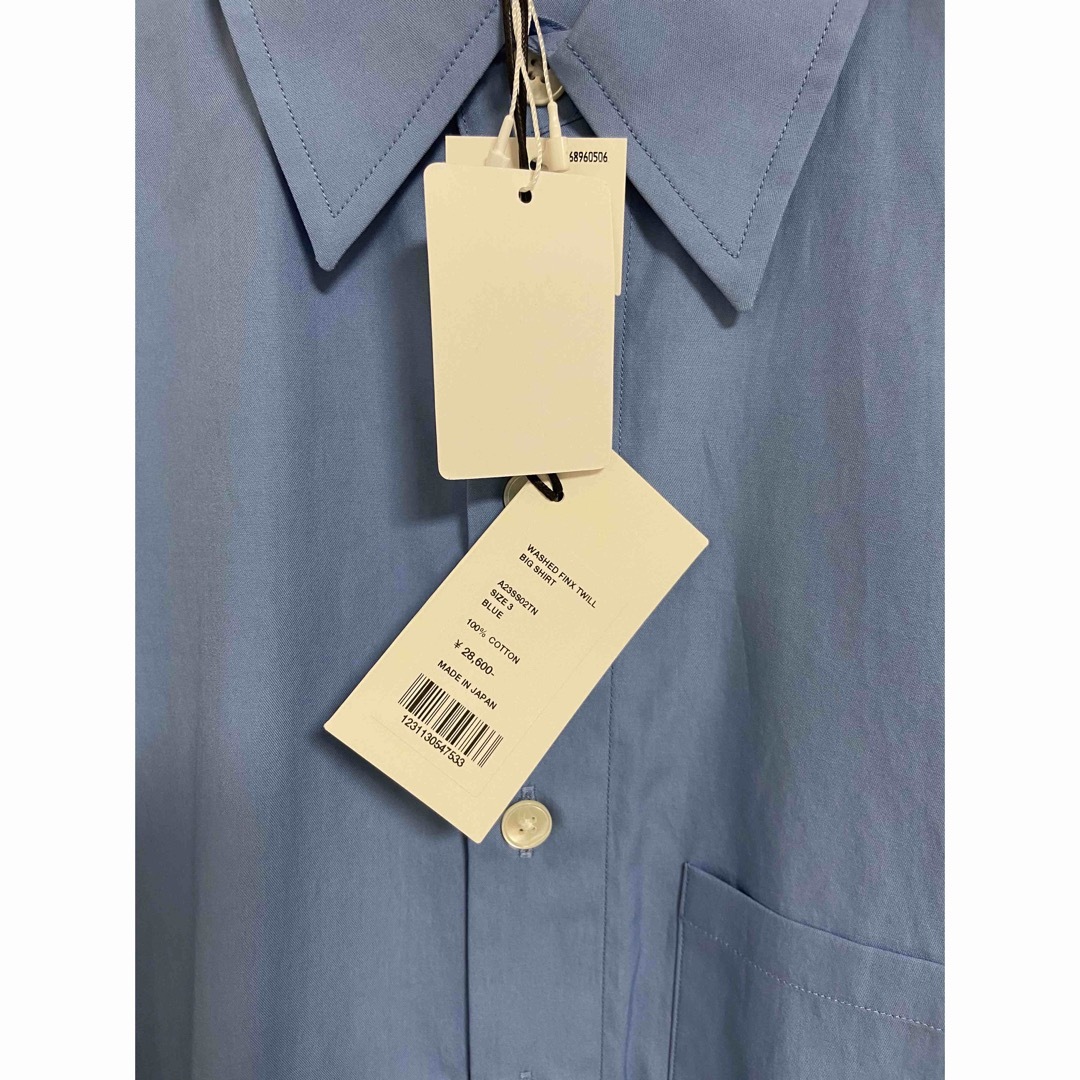 AURALEE 23ss ウォッシュド フィンクス ツイル シャツ 未使用-eastgate.mk