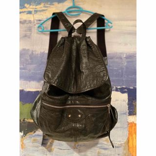 バレンシアガ(Balenciaga)の定価20万円【BALENCIAGA】本革ブラック_バックパック_購入店カード付(リュック/バックパック)