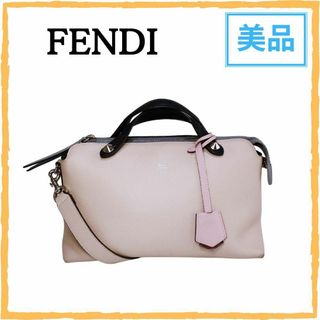 FENDI フェンディ バイザウェイミディアム ハンドバッグ ショルダーバッグ 2WAYバッグ キャンバス×レザー アイボリー×カーキ レディース【質屋】