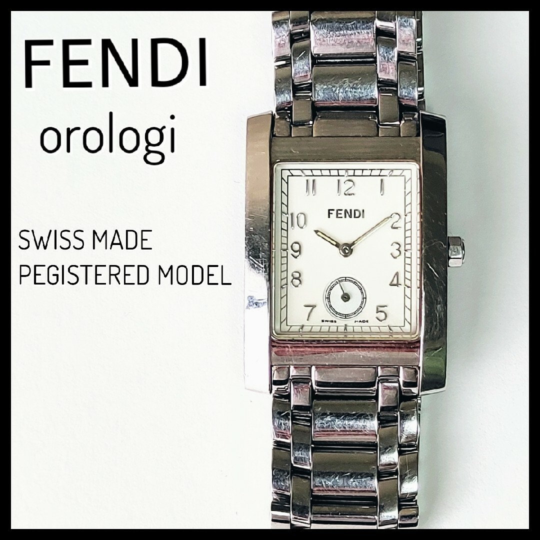 FENDI(フェンディ)のFENDI☆アナログ腕時計　orologi　ステンレススチール製　シルバーカラー メンズの時計(腕時計(アナログ))の商品写真