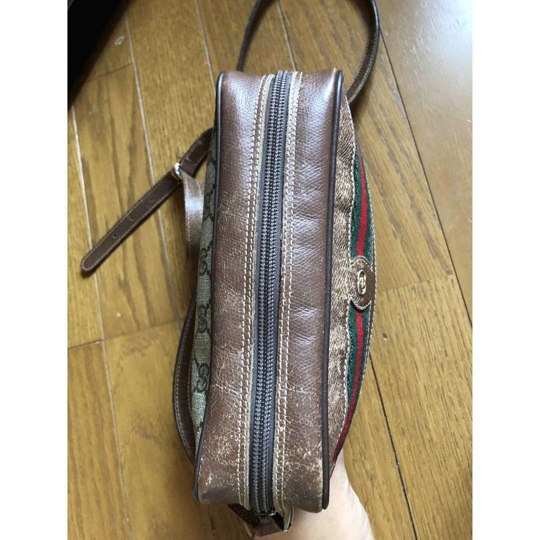 Gucci(グッチ)の訳ありGUCCI ショルダーバッグ オールドグッチ GG ロゴ シェリーライン レディースのバッグ(ショルダーバッグ)の商品写真