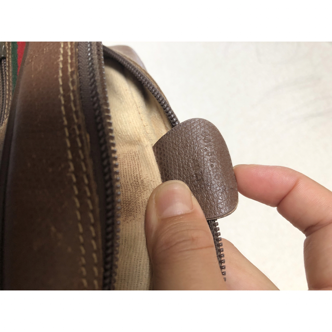 訳ありGUCCI ショルダーバッグ オールドグッチ GG ロゴ シェリーライン