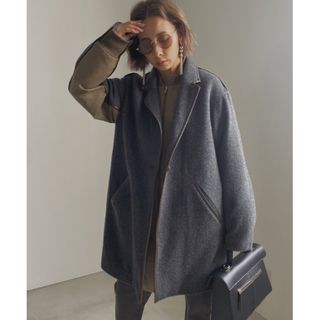 CHECK ECO WOOL BIG JACKET