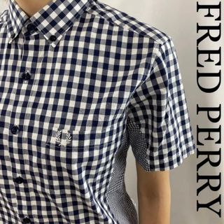 フレッドペリー(FRED PERRY)の送料込❗️FRED PERRYフレッドペリー　ギンガムチェック　半袖シャツ　UK(シャツ)