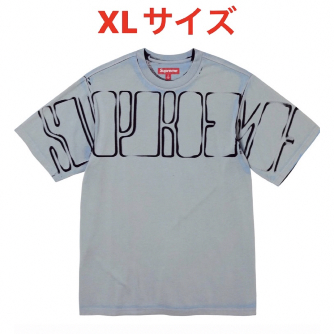 L 赤 Supreme Overprint Knockout S/S Top