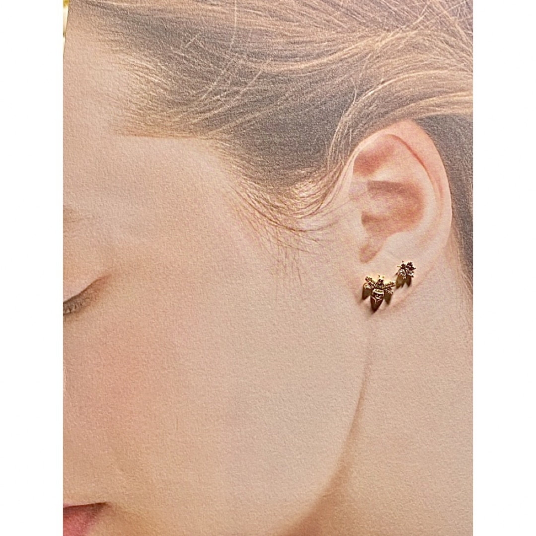 キラッキラ✨ハニービーダイヤモンドピアス🐝Honey Bee🐝 K18YG レディースのアクセサリー(ピアス)の商品写真