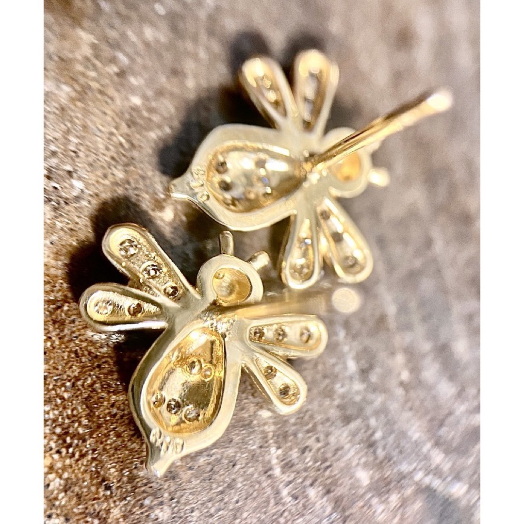 キラッキラ✨ハニービーダイヤモンドピアス🐝Honey Bee🐝 K18YG レディースのアクセサリー(ピアス)の商品写真