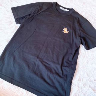 メゾンキツネ(MAISON KITSUNE')のメゾンキツネ チラックス フォックス Tシャツ ブラック(Tシャツ(半袖/袖なし))