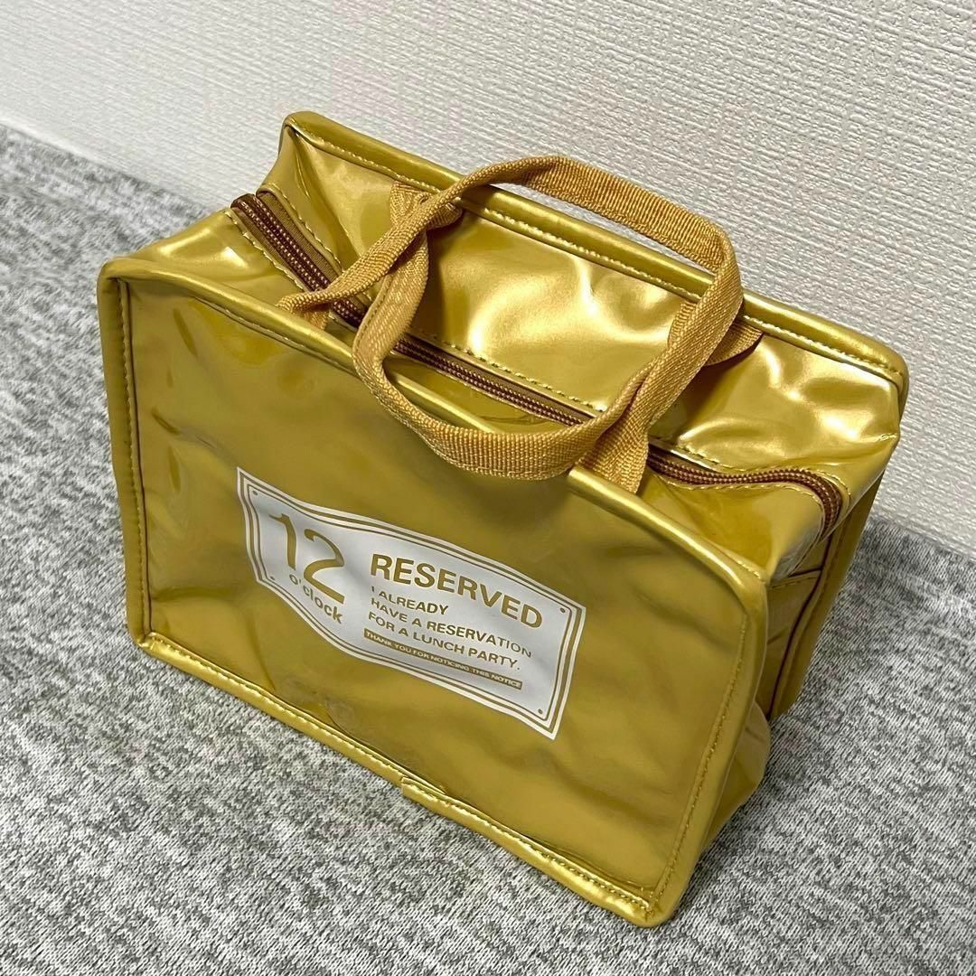 保冷バッグ ランチバッグ ゴールド 保温 ランチボックス 保鮮 防水 弁当 金の通販 by シナモンshop｜ラクマ