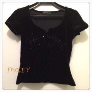 フォクシー(FOXEY)のフォクシー トップス✧FOXEY✧ベロア✧Tシャツ(カットソー(半袖/袖なし))