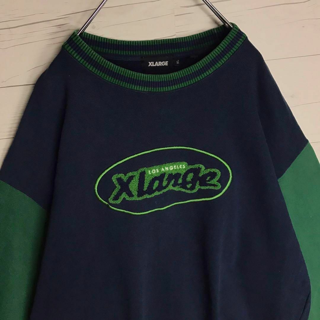 ばんばんざいみゆ着用モデル】XLARGE パイルロゴ 切替え 希少