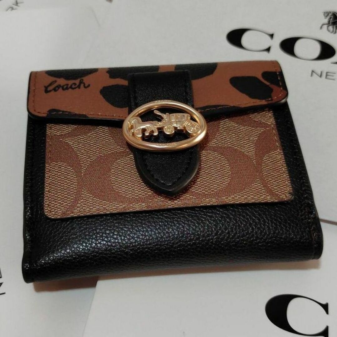 ⏹️未使用⏹️ 6260 COACH コーチ シグネチャーキャンバスミニ財布 - 財布