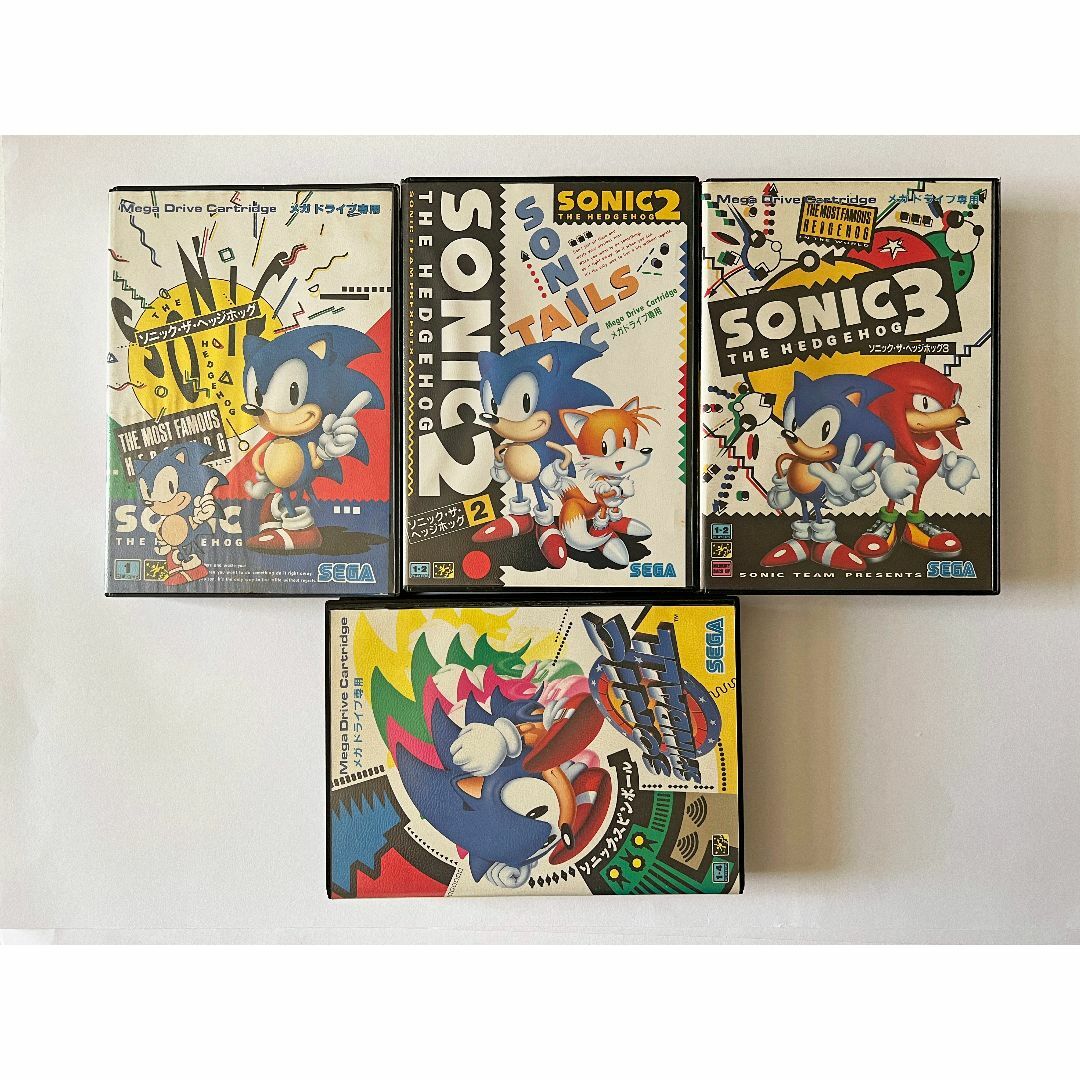 メガドライブ ソニックザヘッジホッグ 1 2 3 スピンボール セット MD