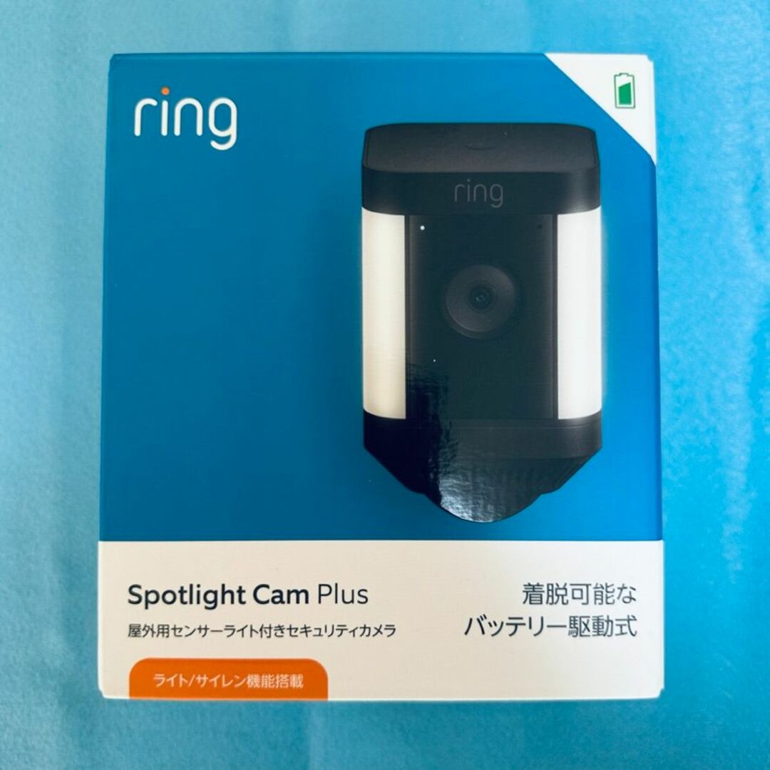 Amazon(アマゾン)のRing Spotlight Cam Plus Battery ブラック- スマホ/家電/カメラのスマホ/家電/カメラ その他(防犯カメラ)の商品写真