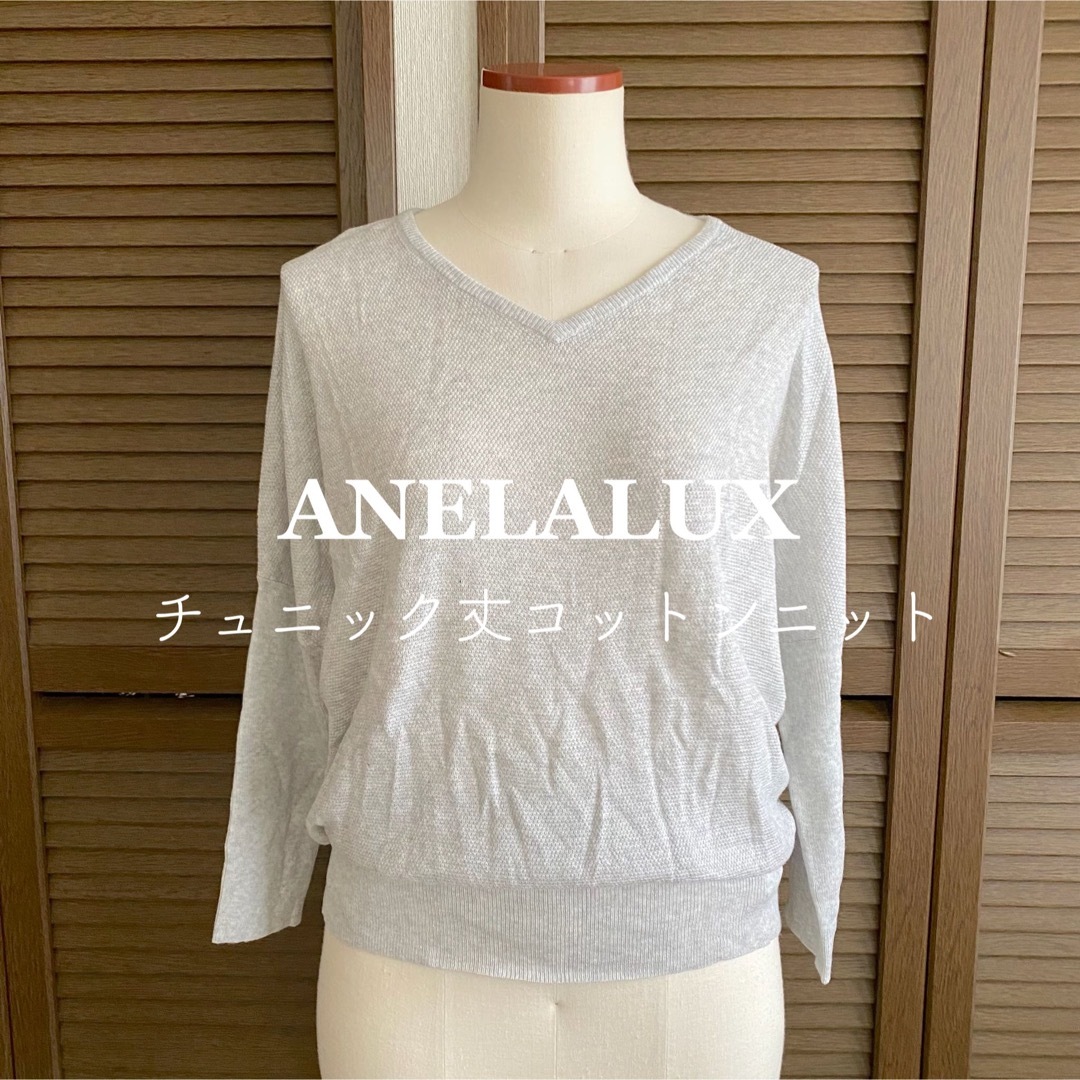 ANELALUX(アネラリュクス)のANELALUX Vネックコットンニット レディースのトップス(ニット/セーター)の商品写真