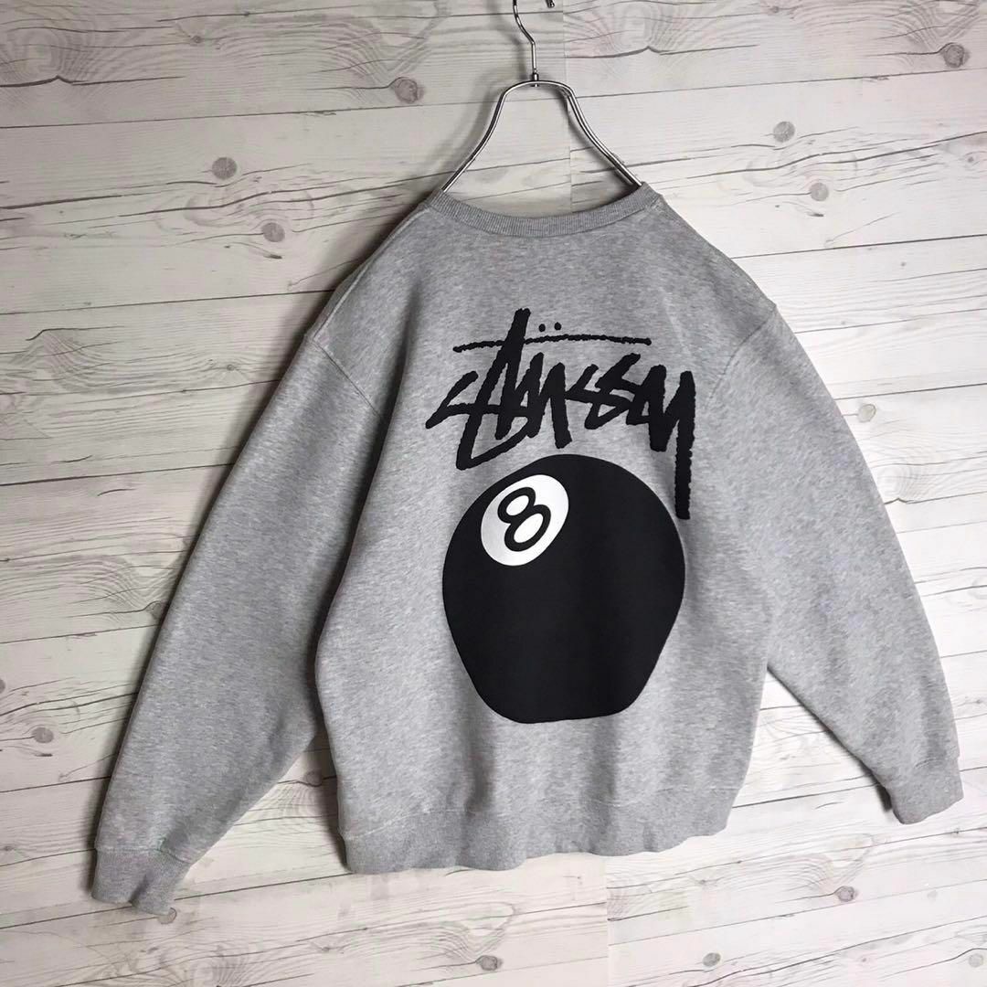 【即完売モデルL】stussy 8ボール 両面プリント 入手困難 スウェット