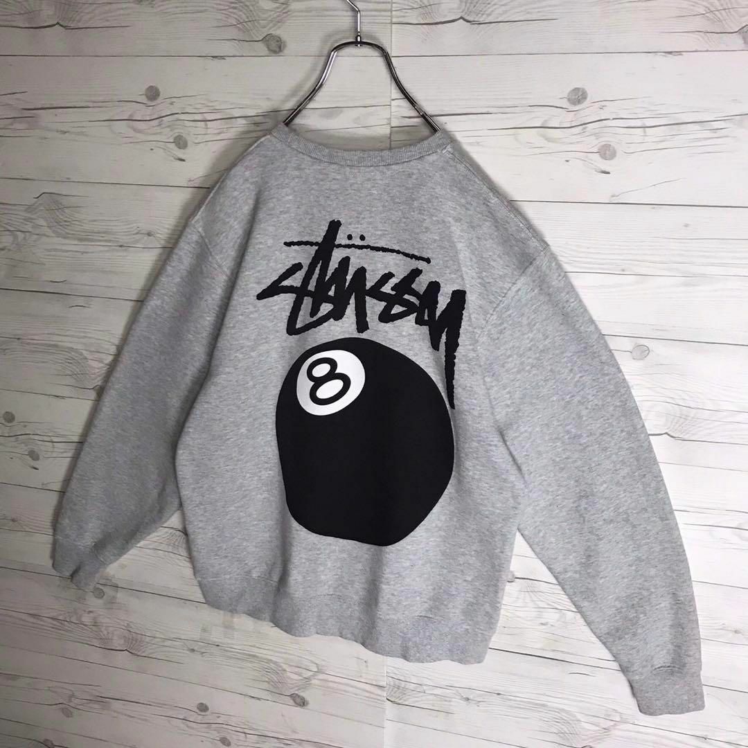 【超人気モデルXL】stussy 8ボール 両面プリント 入手困難 スウェット