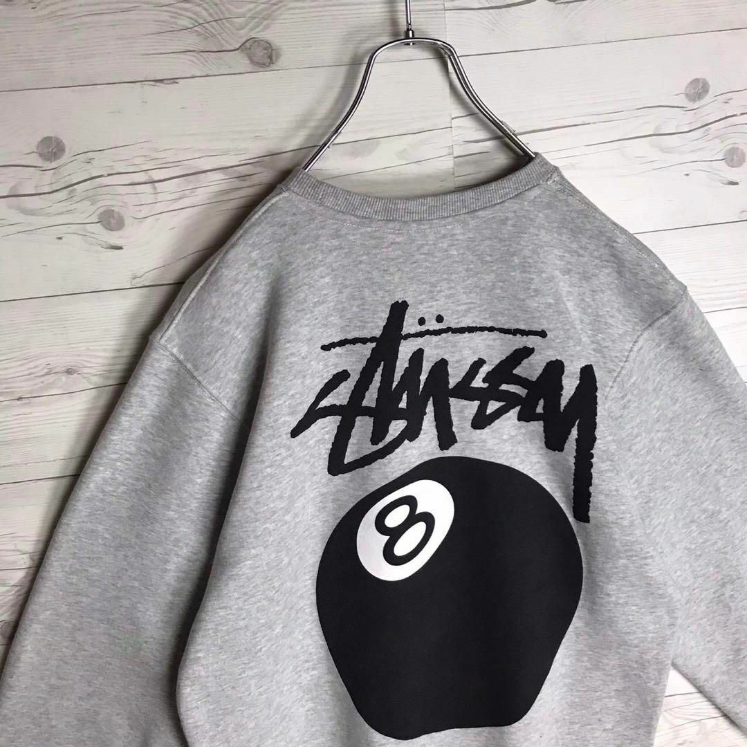 【超人気モデルXL】stussy 8ボール 両面プリント 入手困難 スウェット