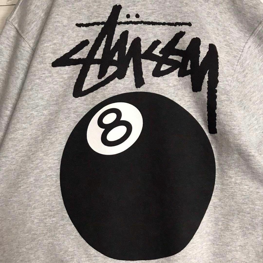 【即完売モデルL】stussy 8ボール 両面プリント 入手困難 スウェット