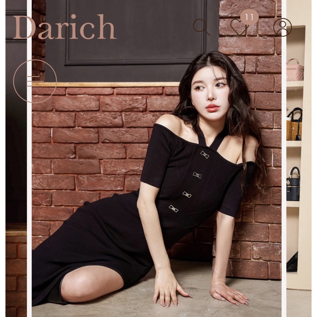 Darich   オフショルホルターニットロングワンピース Darichの通販 by