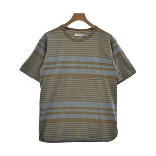 ノンネイティブ(nonnative)のnonnative Tシャツ・カットソー 1(S位) 青x茶(ボーダー) 【古着】【中古】(Tシャツ/カットソー(半袖/袖なし))