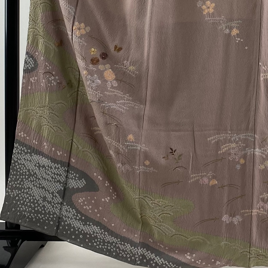 訪問着 身丈164cm 裄丈64cm 正絹 秀品 【中古】