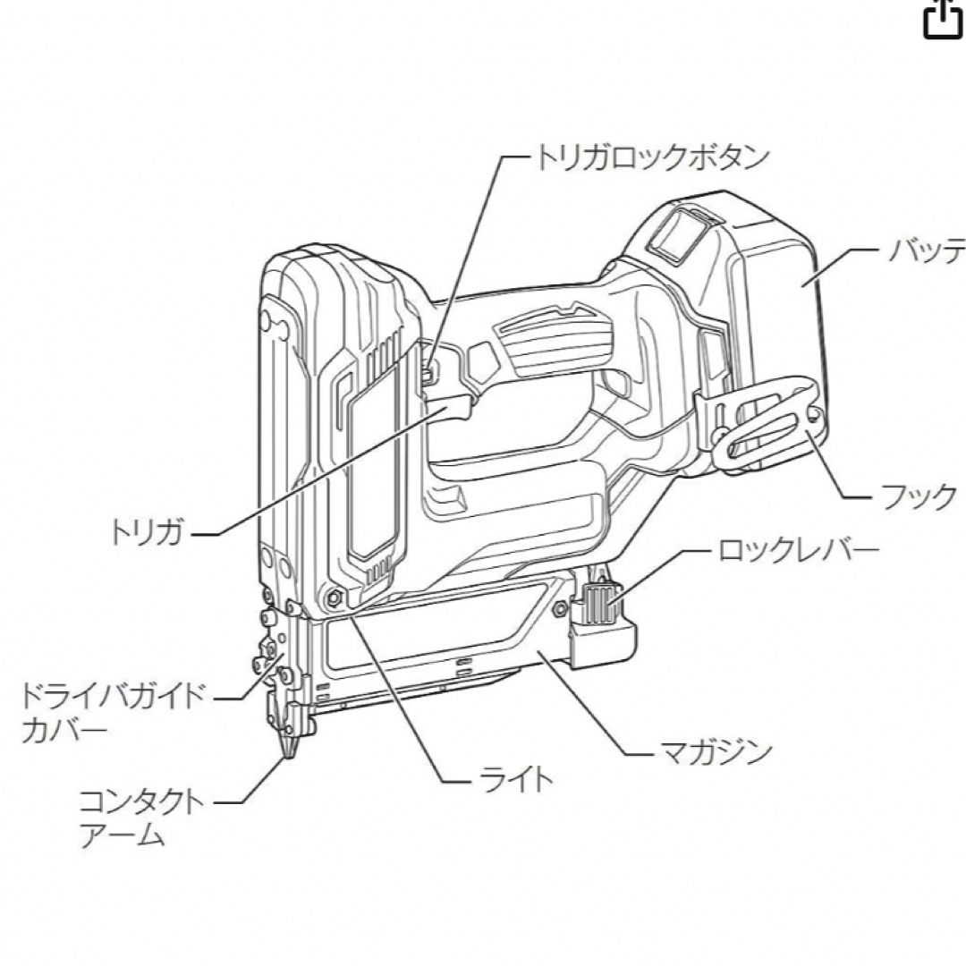 Makita(マキタ)のマキタ(Makita) 充電式ピンタッカ 18V 本体+ケース PT353DZK インテリア/住まい/日用品のインテリア/住まい/日用品 その他(その他)の商品写真