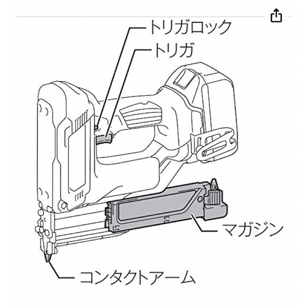 Makita(マキタ)のマキタ(Makita) 充電式ピンタッカ 18V 本体+ケース PT353DZK インテリア/住まい/日用品のインテリア/住まい/日用品 その他(その他)の商品写真