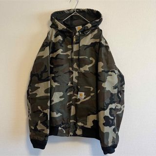 美品 Carhartt ブルゾン MA-1 迷彩 ジャケット ダック生地