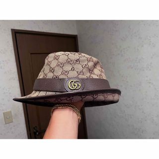 Gucci - GUCCI グッチ 総柄コットン バケットハット 帽子 マルチカラー