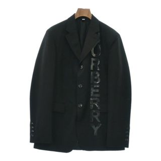 バーバリー(BURBERRY)のBURBERRY バーバリー テーラードジャケット 48(L位) 黒 【古着】【中古】(テーラードジャケット)