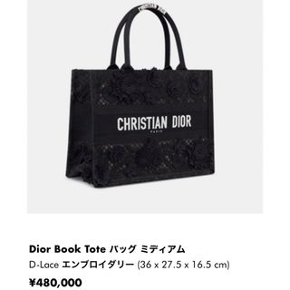 クリスチャンディオール(Christian Dior)のDior ブックトート 激レア黒レース(トートバッグ)