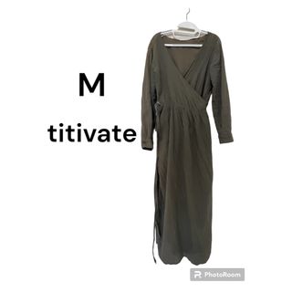 ティティベイト(titivate)の★titivate★ティティベイト　ワンピース　綿カーキ　長袖　ロング丈(ロングワンピース/マキシワンピース)